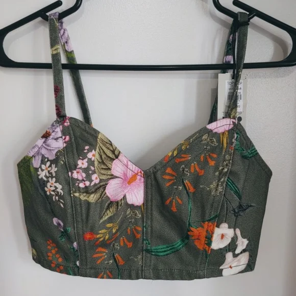 **SOLD!** 🍀NWT, Topshop Moto bustier, Top style corset, top corset style. Small - Picture 5 of 6